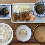 小割烹おはし あきはばらりびんぐ - 鯵たたきしそ諸味噌とチキン南蛮990円