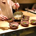 いちかわ -  ◎ 鱧と万願寺の煮合わせ　出汁が良い。　これもいちかわさんの楽しみのひとつ。