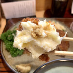 とんかつ一幸 - ポテトサラダと和がらしをトッピング〜♪\(//∇//)\
