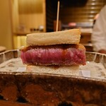 おにく 花柳 - カツサンド