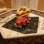 おにく 花柳 - 肉寿司