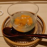 すし宮川  - 積丹馬糞雲丹　余市フルーツトマトジュレ