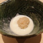 すし宮川  - 鮑肝ソース+シャリ