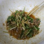 四川野郎 - うまいこと残せたぞ！(ラー油多めにつぎ足しつつ食べました)