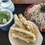 Yamauchi - ごぼう天ざる蕎麦(大盛) ＝７３０円