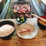 地鶏焼 ふかせ - やきとり定食と囲炉裏