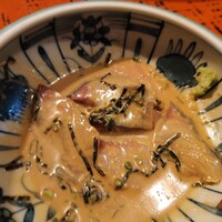 河太郎 中洲本店 - 胡麻鯖を混ぜたことろ