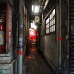 Standing 焼酎 Bar 立 - そしてこの細い路地を入って右手