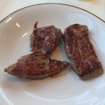 Resutoran Gepparou - 佐賀牛の鉄板焼きもあったんでステーキで、めっちゃ柔らかい美味しいお肉でした。
       