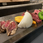 焼肉ホルモン 風土. - 熟成西京味噌漬けハラミ、特選ハラミ塩、上ハラミ