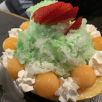 焼肉ホルモン 風土. - 夕張メロンかき氷