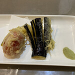 丼 万次郎 すし館 - セット付属の天ぷら３種