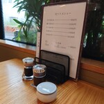 やぶ善 - お醤油と七味が置いているだけです。
      予め味をつけているおつまみへの自信の表れです。