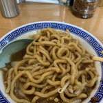 鳳神角ふじ - 天地返し。麺はガチゴワの太麺、ワシワシモグモグ食べる感じ。