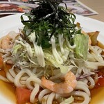 ガスト - 海老と山芋オクラのねばとろサラダうどん