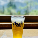 西穂山荘 - ◎生ビールで登山で渇いた喉を潤す！最高に美味い！
でも生ビールは山小屋だけにラーメンより高い（笑）