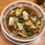 バーミヤン  - 五目麺(麺大盛り)。