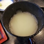 手打ちそば　藪伊豆 - 蕎麦湯