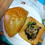 Coron - クリームパンと和風キノコと小松菜パン