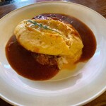 伊太利亭 - ★休日ランチセット（ハッシュドビーフのオムライス・990円税込）★