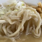ラーメン もっけだの - 塩トンコツつけ麺ニンニクヤサイマシマシネギの麺