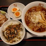 喜多方ラーメン 坂内 - 炙り焼豚ご飯セット