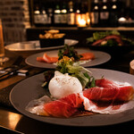 Parma Prosciutto and burrata cheese