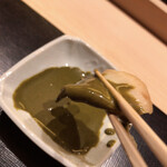 すゝき野 鮨金 - ▪️蒸し鮑・肝ソース