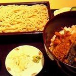 日本そば あけの蕎 - そばと天丼のセット（1000円）