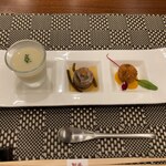 鉄板焼 但馬 - アミューズとスープ