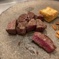 鉄板焼 但馬 - 黒毛和牛のモモとフィレ