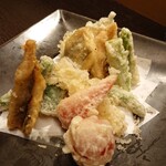 和食処 大ばん - 穴子と夏野菜天ぷら
