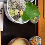 喜食家 - 生しらすと釜揚げしらすの2色丼