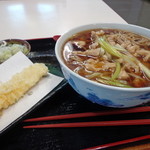 味奈登庵 - 鶏肉汁そば \430 ＋ いか天 \100