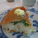 味奈登庵 - おろし生姜をつけて