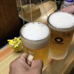 下山酒店 - 生ビール中430円で、乾杯！