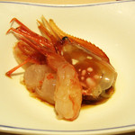 御田町 桃の木 - 車えびの紹興酒漬け