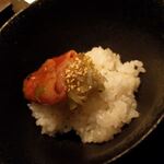 和牛焼肉と冷麺･純豆腐 醍醐 - 炙りサーロインユッケ＆ネギご飯