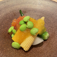 鮨 天川 - 夏野菜パプリカのジュレ