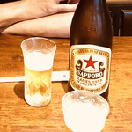 新宿うな鐵 はなれ - 赤星中瓶770ウェンでスタート