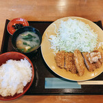 とんや - ロースかつハーフおろし定食　税込1000円