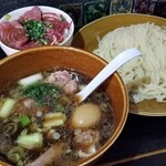 塩そば専門店 桑ばら - 本鮪脳天のネギマつけそば＋本鮪脳天丼