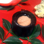 沖縄懐石 赤坂潭亭 - 東道盆の1品、鮪昆布巻き