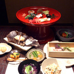 赤坂潭亭の東道盆、琉球懐石を堪能