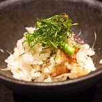 SECRETO - 土鍋ご飯、穴子、牛蒡、アスパラ、いしる、海そうめん(能登産)