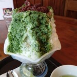 秀月堂 - 宇治ミルク金時  抹茶が濃くて美味しい ミルクが絶妙ででしゃばらない感じ  なんと言っても、あんこが美味しい✨あんこだけでパクパクいける