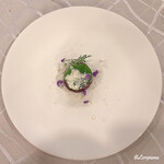 プチレストラン ブーケ・ド・フランス - 馬肉とﾋﾞｰﾂのﾀﾙﾀﾙ焦がしﾊﾞﾀｰﾊﾟｳﾀﾞｰ添え 