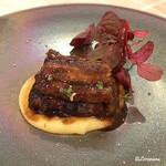 プチレストラン ブーケ・ド・フランス - 穴子の赤ﾜｲﾝ煮とｷﾀｱｶﾘのﾋﾟｭｰﾚ