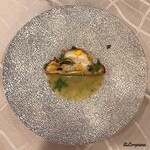 プチレストラン ブーケ・ド・フランス - 鮑とﾎﾀﾃのﾑｰｽのﾊﾟｲ包み焼