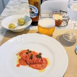 La Brianza - ガスパチョといえばトマトをメインとしたお野菜のスープというイメージでしたが、ベリーの香りがしてびっくり。フルーティーなやさしい甘みもあって、ミルキーなブッラータチーズとドルチェのようだった一皿